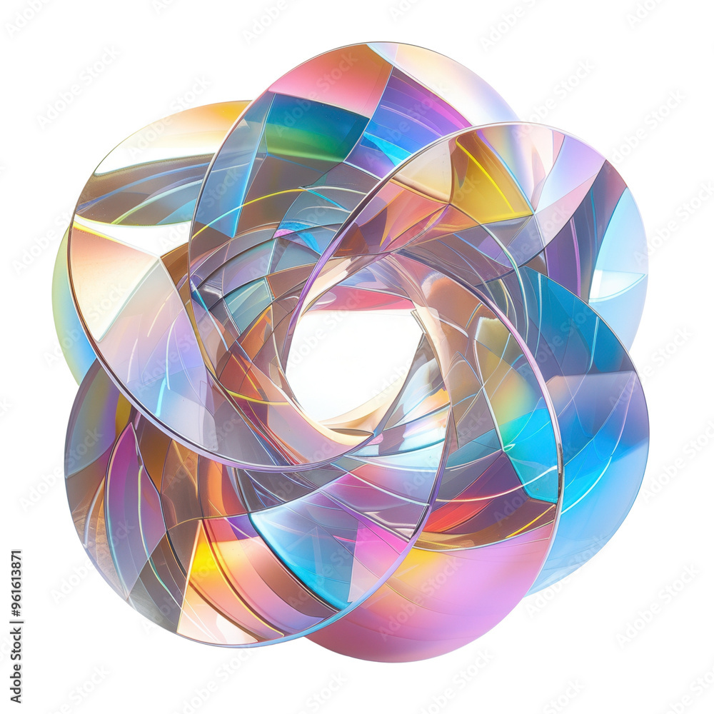 Poster a stunning abstract design featuring multi-colored swirling shapes, creating a captivating and dynam