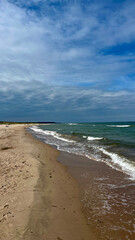 Waves on the Baltic Sea coast. Latvia
