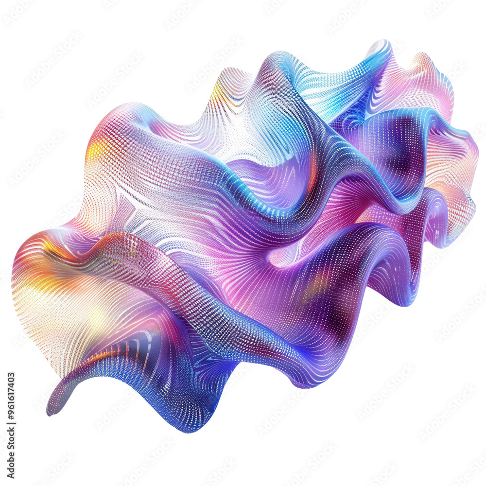 Poster a vibrant abstract wave design showcasing smooth curves and dynamic colors, perfect for creative pro