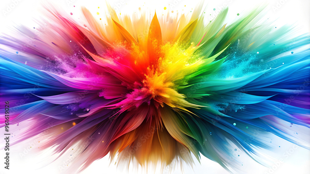 Fototapete 3d background of a vibrant and colorful abstract design with a gradient of colors