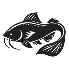 Stylized Catfish Logo Illustration Template