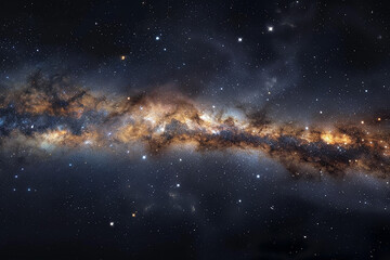 Fototapeta premium View of galaxy and stars from space. Universe filled with stars, nebulae and galaxies.