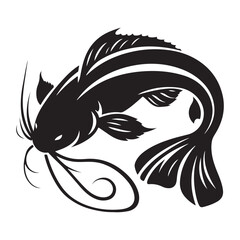 Modern Catfish Vector Icon for Branding