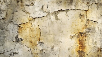 A weathered concrete wall with intricate grunge textures and subtle cracks, perfect for backgrounds or overlays