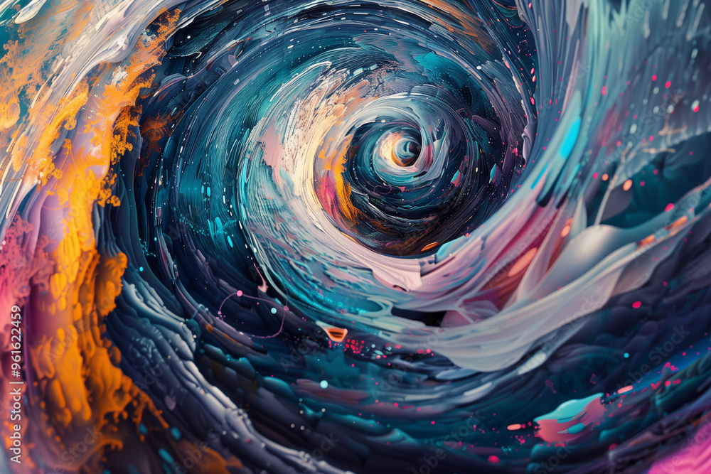Poster abstract fractal background with space