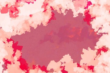 Dreamlike Crimson Clouds: A Vibrant Abstract Depiction of Soft Red and Pink Hues in Atmospheric Layers