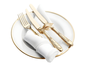 Wedding Menu Food Serving: Elegant and Refined, A Culinary Delight for Special Occasions, Isolated on a Transparent PNG Background   