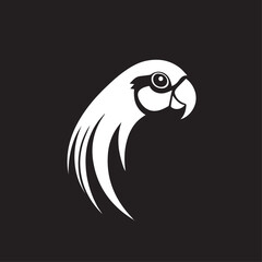 Fototapeta premium Parrot in cartoon, doodle style . Image for t-shirt, web, mobile apps and ui. Isolated 2d vector illustration in logo, icon, sketch style, Eps 10, black and white. AI Generative