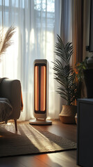 Compact Urban Apartment Optimized with Modern Portable Heater  