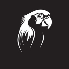 Fototapeta premium Parrot in cartoon, doodle style . Image for t-shirt, web, mobile apps and ui. Isolated 2d vector illustration in logo, icon, sketch style, Eps 10, black and white. AI Generative