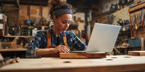 Obraz premium Craftswoman at Work