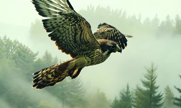 Majestic falcon in flight, Video