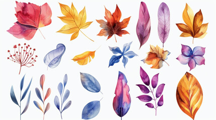 Obraz premium autumn leaves seamless pattern