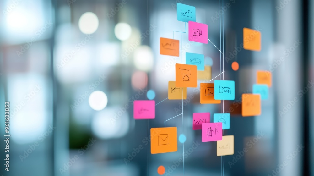 Poster a whiteboard filled with uml diagrams showcasing the relationships between different components of a