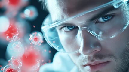 A scientist examining a sample of genetically modified cells, highlighting the advancements in biotechnology.