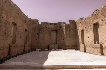 Innenansicht eines der Häuser in Pompeji  antike Stadt in Kampanien, Italien,