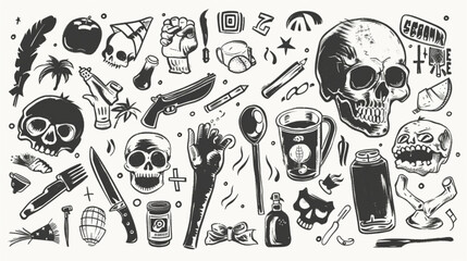 skulls and bones