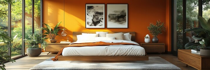 Modern Bedroom with Minimalist Design, Natural Light
