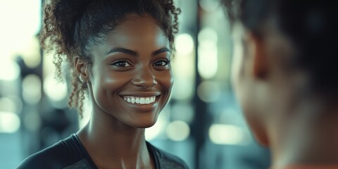 Obraz premium Smiling Gym-Goer