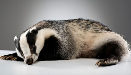 sleeping badger