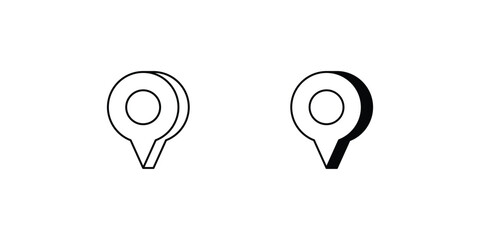 location set icon with white background vector stock illustration