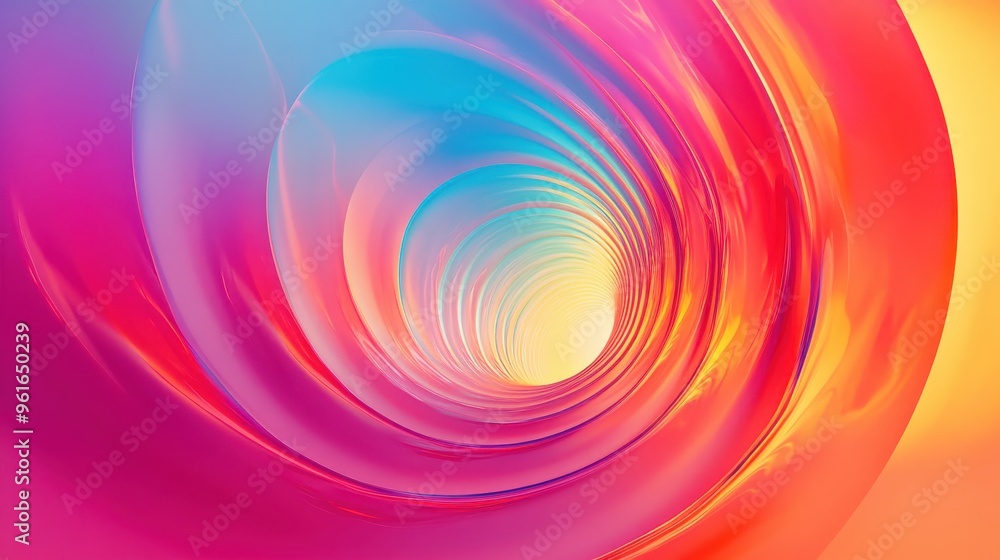 Poster vibrant abstract background with a swirling pattern of colorful gradients in shades of pink, orange,