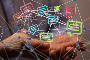 speaking bubble communication conference Digital Network