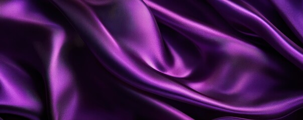 Obraz premium Elegant purple silk fabric texture background. Perfect for fashion, luxury design, or textile pattern concepts in high resolution.