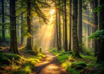 Obraz premium dreamy forest pathfinder