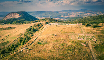 Obraz premium Porolissum, Romania - Ancient roman castrum in Dacia Porolissensis Province.