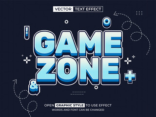 game zone editable text, font effect, 3d text for title © ika