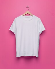 Hung white t-shirt mockup