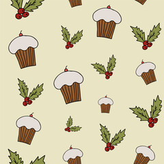 INew Years cozy decorative graphic pattern. Manual graphics. Ornament for decoration of various decorative surfaces. 