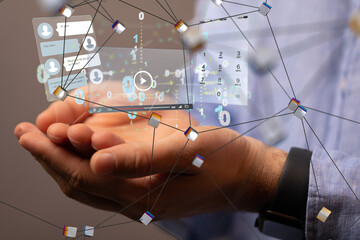 Interface web application in hand