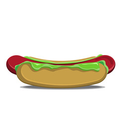 Delicious hot dogs illustration