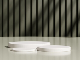 3d display product minimal scene with geometric podium platform. cylinder background 3d rendering with podium. stand for cosmetic products. Stage showcase on pedestal 3d studio