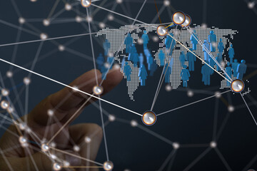 Structure of world economy, communication network global