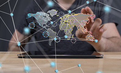 Structure of world economy, communication network global