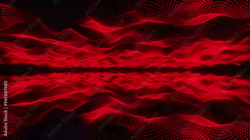 Poster abstract wave of particles. futuristic background. big data visualization. network connection. 3d ab