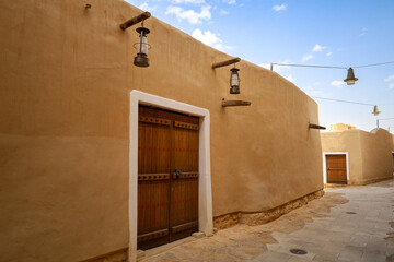 Riyadh Saudi Arabia Mar 11 2023: Al Diriyah old capital . Diriyah ruins - Saudi culture. National day