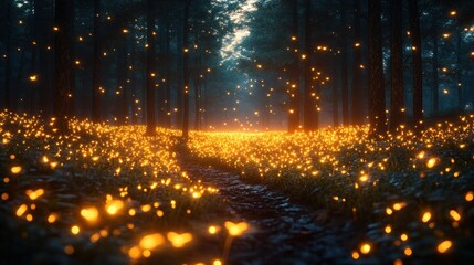 Naklejka premium Enchanted Forest Glow