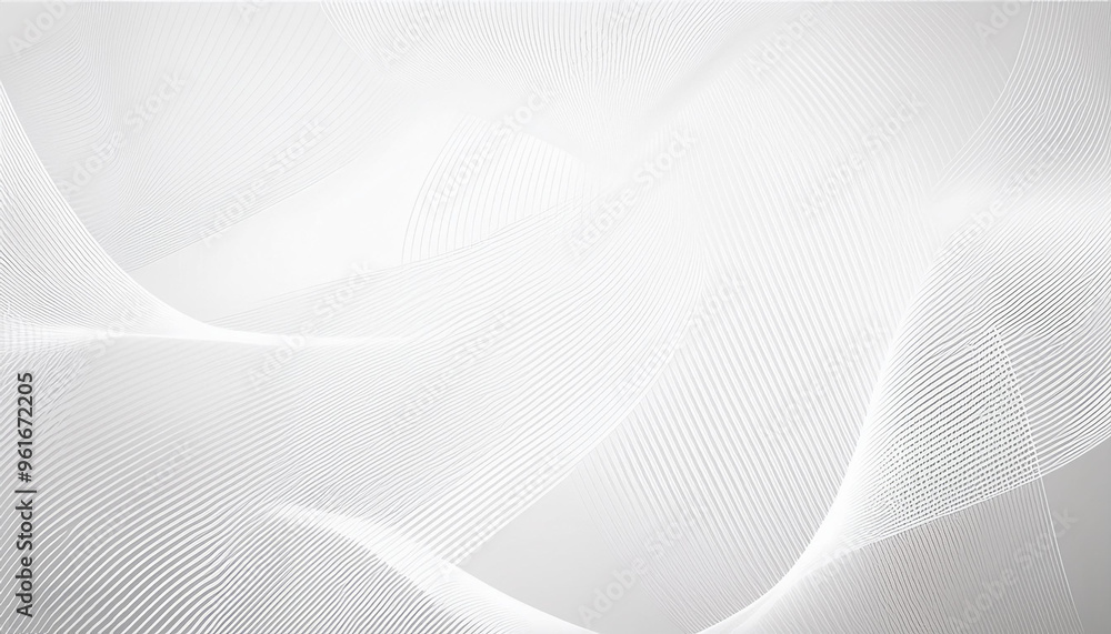 Poster abstract grey background poster with dynamic waves. technology network. particle mist network cyber 