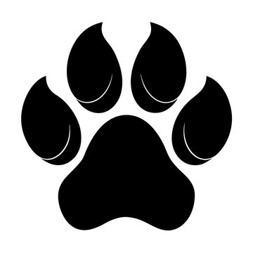 recommend clip art: Paw Print line art silhouette