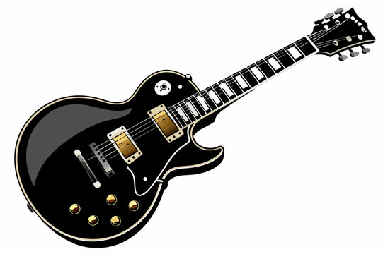 recommend clip art: les paul silhouette vector, less paul icon and white background