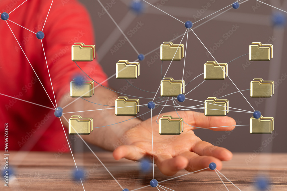 Aufkleber Cloud computing, Cloud computing and Big data concept, Cloud computing technology internet concept background