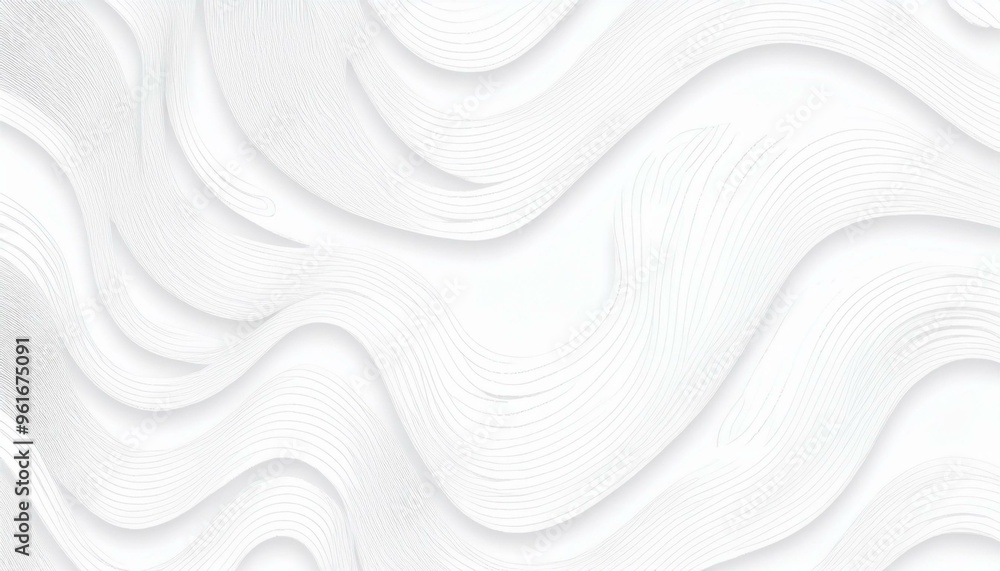 Poster abstract pattern with swirls abstract white wave paper curved reliefs background.panorama view gradi