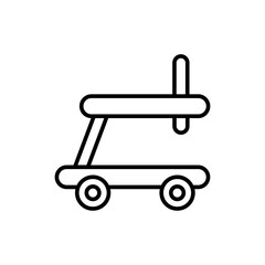 Mobility aid outline icons, minimalist vector illustration ,simple transparent graphic element .Isolated on white background