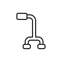 Mobility stick outline icons, minimalist vector illustration ,simple transparent graphic element .Isolated on white background