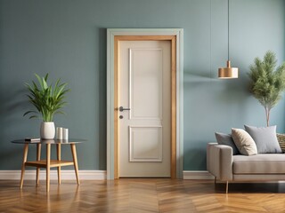 A sleek and contemporary door frame mockup with full color customization, precise edges, and subtle textures, set