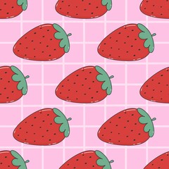 Strawberry pattern background